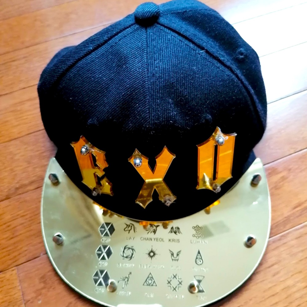 Black and gold EXO merch hat